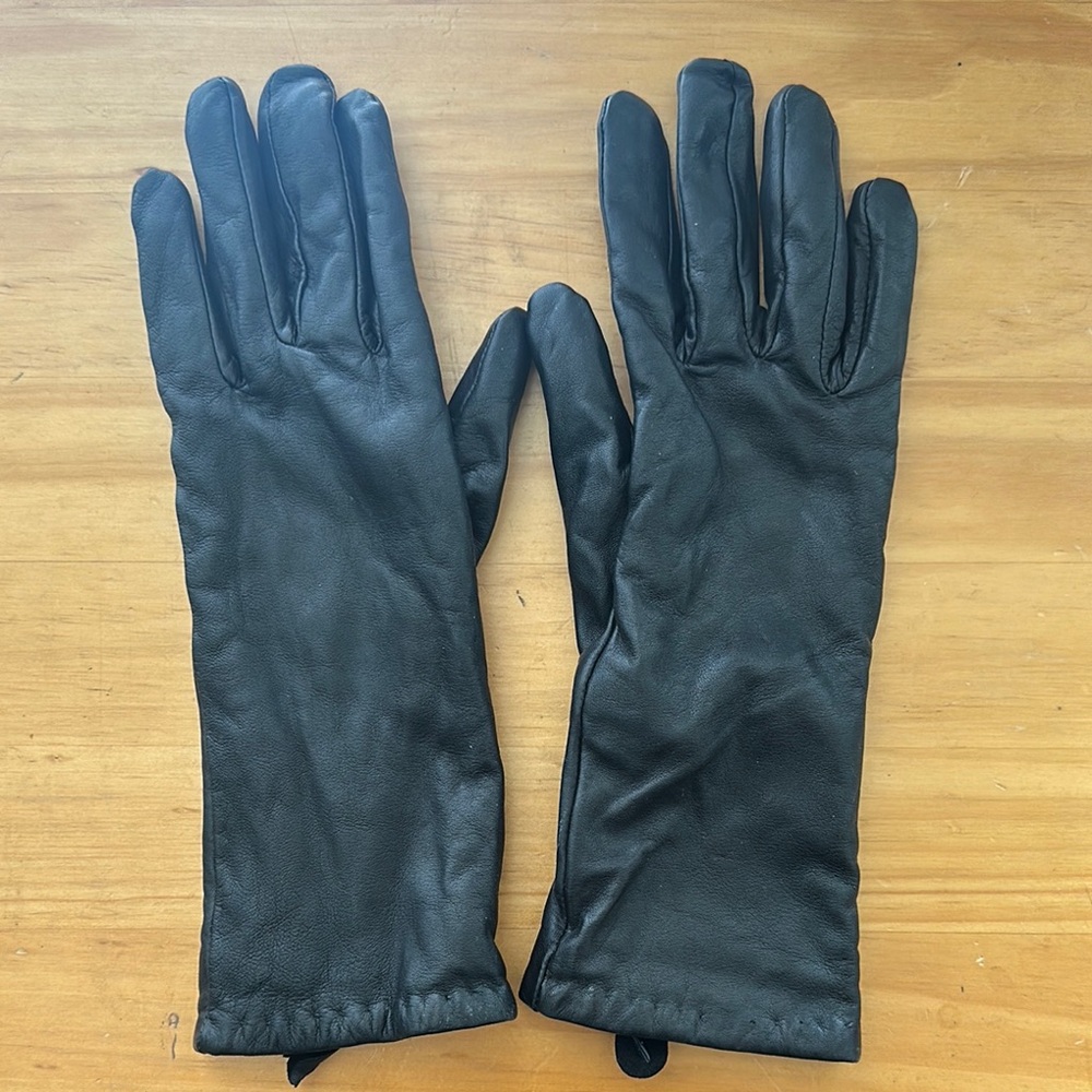 Black Leather Women’s Gloves Large